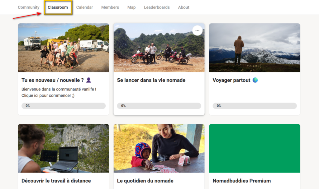 Communauté de vanlifers NomadBuddies partageant conseils et expériences